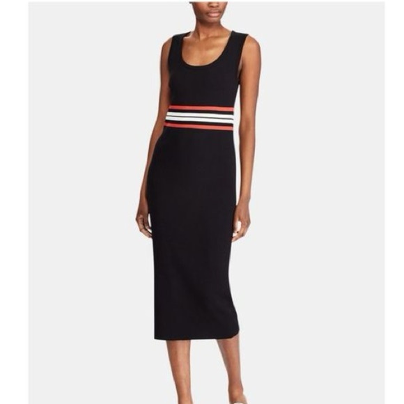 Lauren Ralph Lauren Black Dress – SP – Scoop Neck, Striped Waistband - Picture 12 of 12